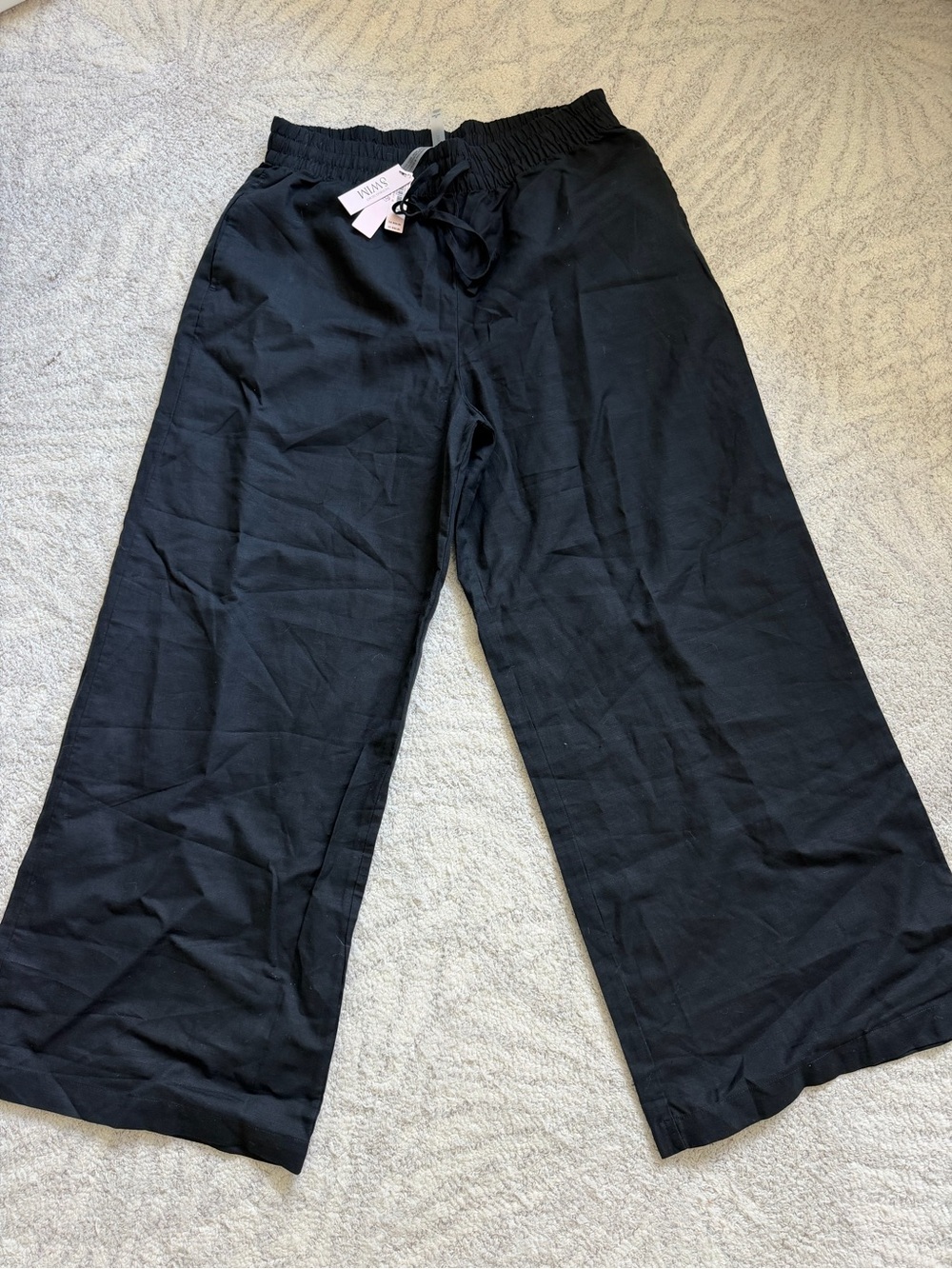 Victoria's Secret Black Wide Leg Lounge Pants
